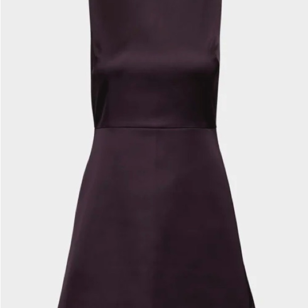 Zara Purple Halter Sheath Cocktail Dress